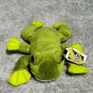 The Petting Zoo Frog Plush Green 10" Laying Stuffed Animal Soft Toy Amphibian